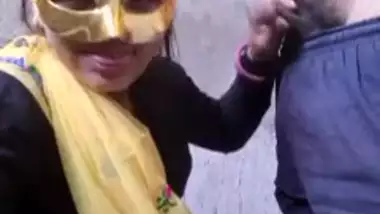 Anjubhabhi pissing outdoor and giving blowjob