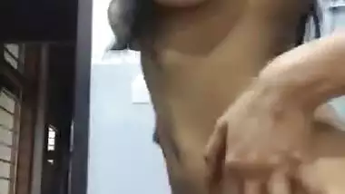 cute girl record nude selfie for lover
