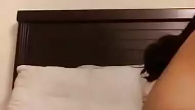 Horny milf from Delhi masturbating at a hotel