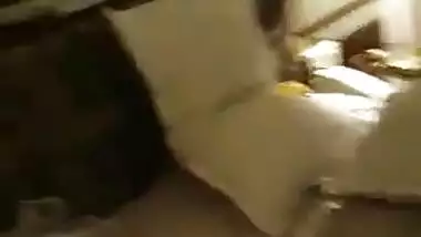 Very sexy and cute booby girl with lover in hotel room , clear Hindi talk,saying not to record