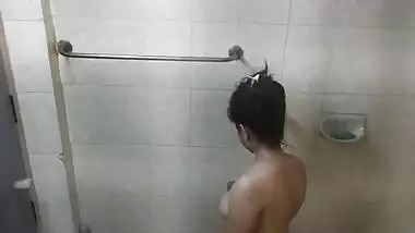 Indian hidden camera in bathroom as