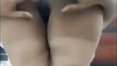 Busty milf strips and shows her hairy pussy in xxx MMS