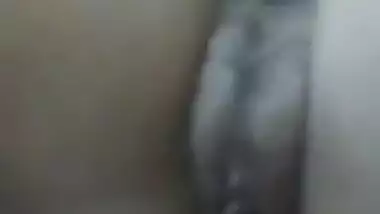 During sex guy's rod enters deep into trimmed XXX twat of Desi GF