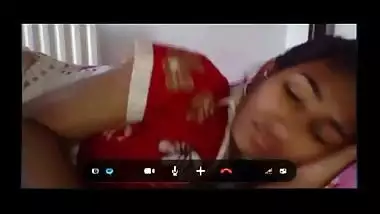 Indian big boobs teen Skype chat displaying boobs & pussy