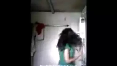 marathi girl playing boobs in bathroom
