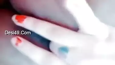 Lovely Desi teen moans while fingering own wet XXX vagina at home