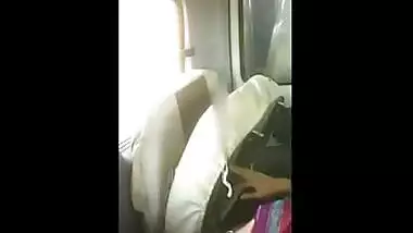 Marathi bhabhi changing her panty inside the car