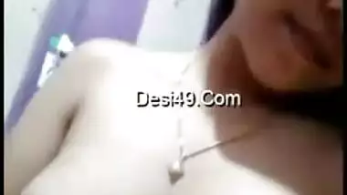 Boss calls Indian girl and orders her to show off these small boobs