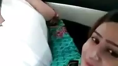 Paki Couple Enjoying in Car