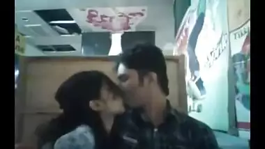 Indian college teen cafe romance with lover
