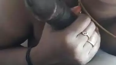 Tamil girl kissing black dick of BF