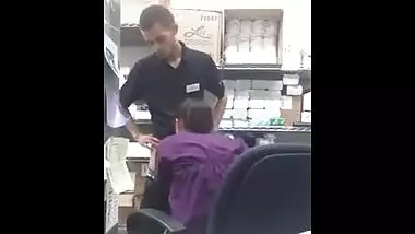 Legal age teenager caught shoplifting receives drilled by the store manager