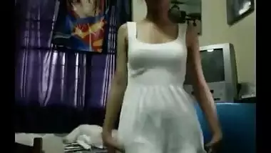 Cute Desi Girlfriend Records Her Tease Video For BF