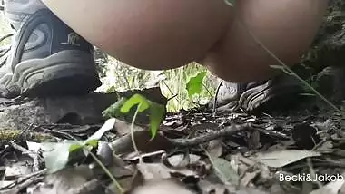 Peeing in the nature after sex