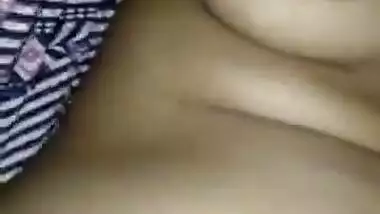 Desi wife boob and pussy captured by hubby take her nighty