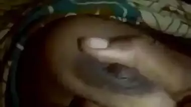 Village Girl Sucking Boobs & Rubbing her Wet Pussy