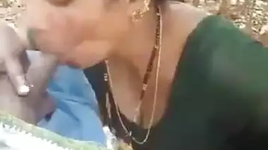 Indian village outdoor blowjob
