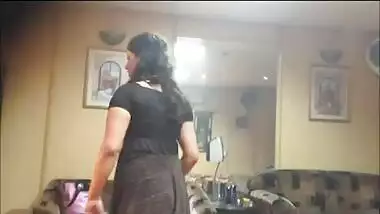 Seductive Pakistani housewife dancing in two...