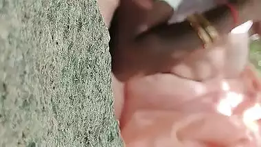 Telugu wife outdoor fucking with husband friend