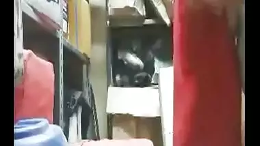 Desi mms of a lewd boss fucking his older employee in store room