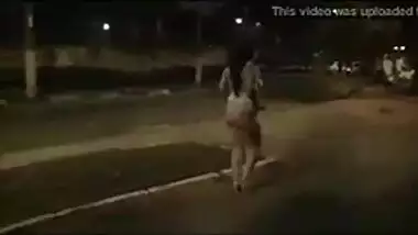 Bold Indian Aunty Walking Naked On Street