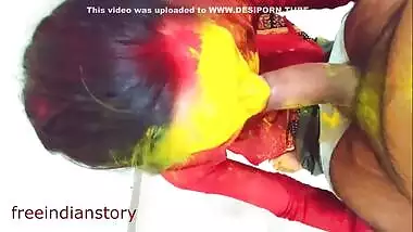 Indian Newly Married, Indian Aunty And Desi Bhabhi - Indian Colorful Holi