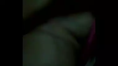 Amateur Desi sexpot flashes medium XXX boobs in darkened bathroom