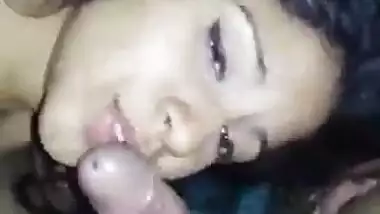 Indian Girlfriend Passionate Blowjob To BF