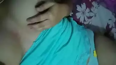 Indian Girl Showing her boobs and pussy Fingering Selfie 1