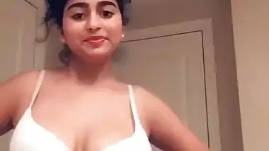 NRI teen girl breast show striptease