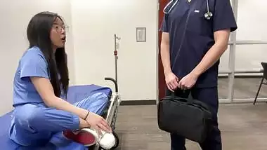 Creepy Doctor Convinces Young Asian Medical Intern to Fuck to Get Ahead