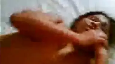 Hot Bengali sister cleaning her brother’s dick using mouth