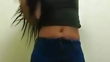 Sex whore from India knows how to perform fucking striptease show