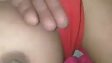 Sexy Desi girl boob pressing and pussy fucking