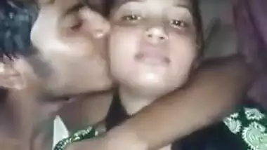 Desi Guy squeeze his cousin sister boobs n kisses her