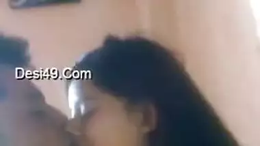 Amateur video of young man kissing Indian's lips and small chest