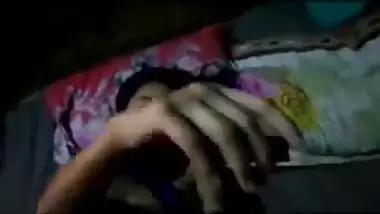 Shy stunning Indian teen babe flashing her boobies