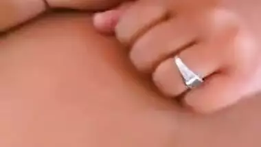 It is a close-up video of the Desi man filming wife's vagina