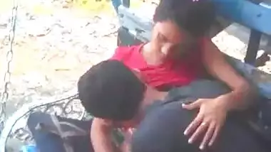 Hot Romance Of Indian Couple In Park