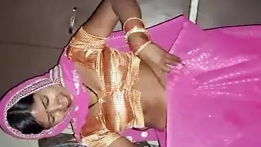 Rajasthani bhabhi stripping and hot Hindi sex
