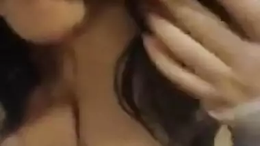 Sexy Indian Wife Blowjob and Hubby CUm On her Boobs