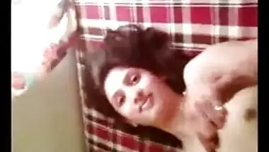 Cute & Shy Indian girl recorded by her hubby in honeymoon