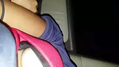 Enjoying Watching Sexy Boobs Of Drunk Desi Chick In Car
