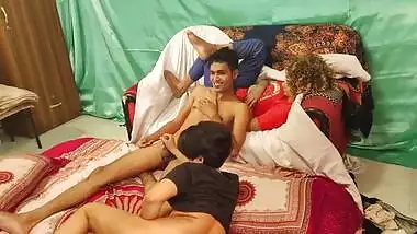 Skinny dude fucks his Desi sister in threesome while his GF watches