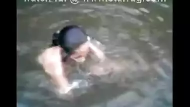 Desi Teen Girls Swimming In Water