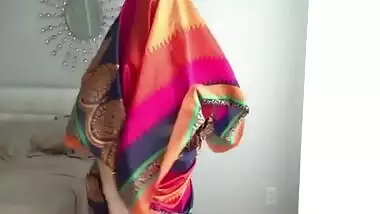 Desi Aunty, Indian Aunty And Desi Indian - Red Saree Aunty Undressed Part-1