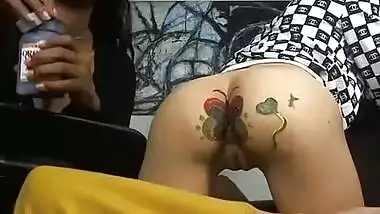 Painted ass mulatto