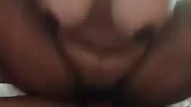A busty lady bounces on a hard dick in a Mallu sex video