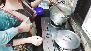 Indian Wife Busy in Cooking While Her Ass Hole Fucked By Her Cuckold Husband With Clear Hindi Audio