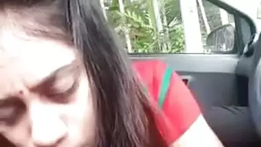 Indian Wife Blowjob in Car